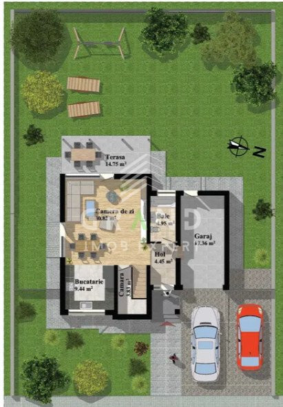 OPORTUNITATE!Casa individuala,4 camere,3 BAI,TERASA,GARAJ,zona Dezmir