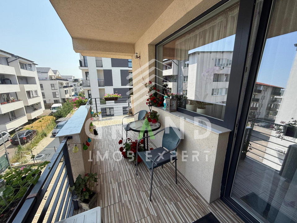 Apartament 3 camere 78 m² + 21 m² balcoane, complet utilat + parcare, Florești