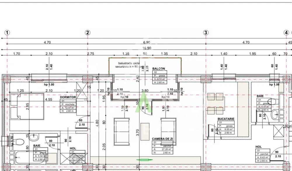 Apartament modern ultrafinisat- de vanzare in Borhanci, terasa, garaj subteran