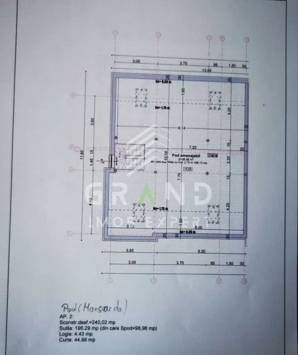 Apartament semifinisat + mansarda si curte – Baciu, zona Petrom