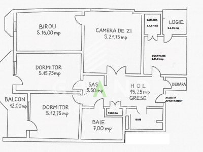 Apartament spațios de închiriat | 4 camere | 2 bai | Republicii/Casa de Cultura