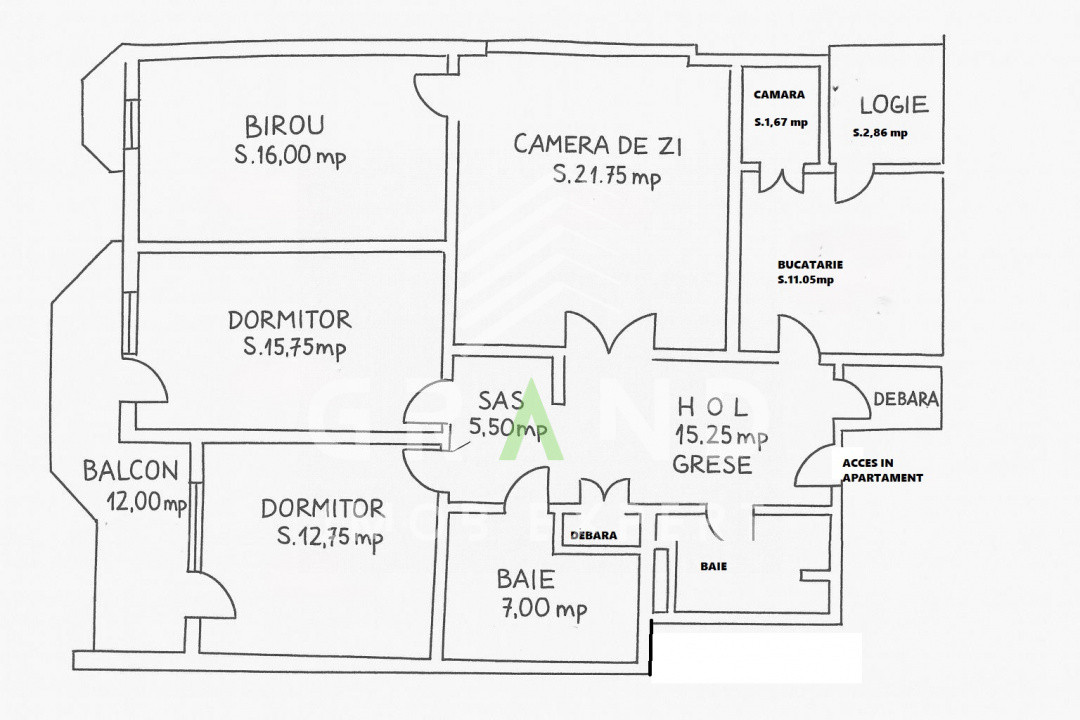 Apartament spațios de închiriat | 4 camere | 2 bai | Republicii/Casa de Cultura
