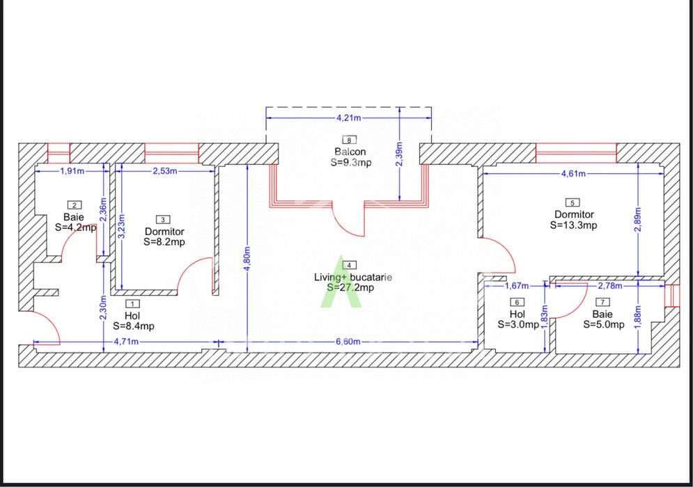 Apartament 3 camere | BALCON | PARCARE | Borhanci 