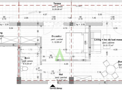 Ap 2 camere+dressing+terasă 25 mp | Parcare subterană | Dâmbul Rotund 