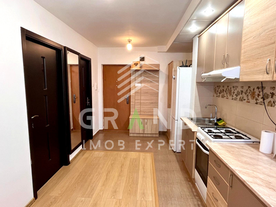Garsonieră de închiriat | 28 mp | Parter/4 | Mănăștur–Str. Bucegi 