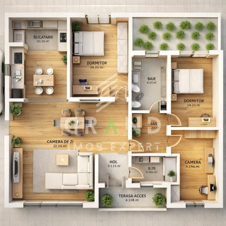 CASĂ MODERNĂ DE VÂNZARE ÎN TURENI | 147 MP | TEREN 805 MP | UTILITĂȚI COMPLETE