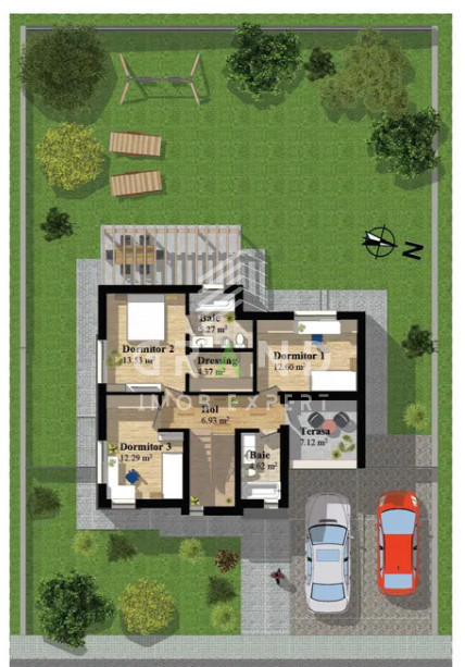TOTUL NOU!Casa individuala,4 camere,3 BAI,TERASA,GARAJ,zona Dezmir
