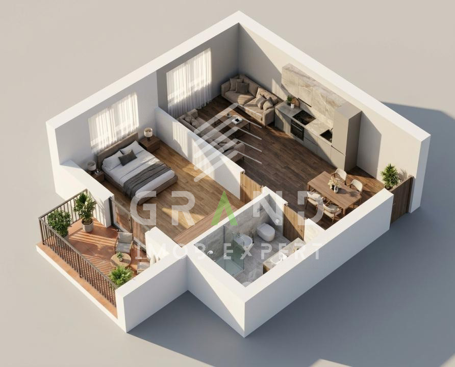 2 camere | Balcon | Etaj 2 cu lift | Calea Turzii–OMV |Mobilat & utilat complet