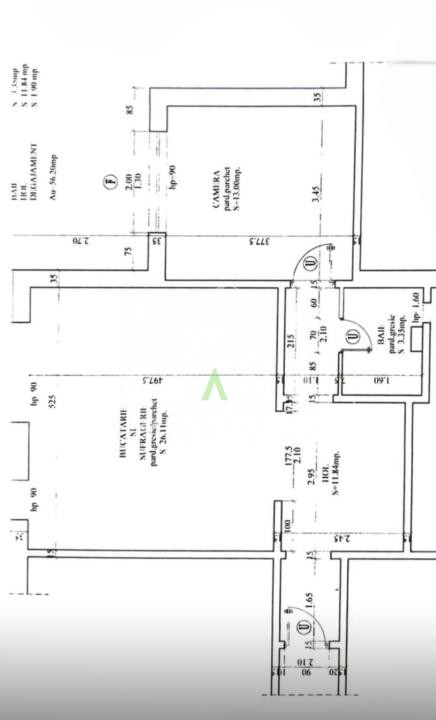 2 camere | RENOVAT | 56,20 mp | Orientare Est | Mănăștur–Mehedinți