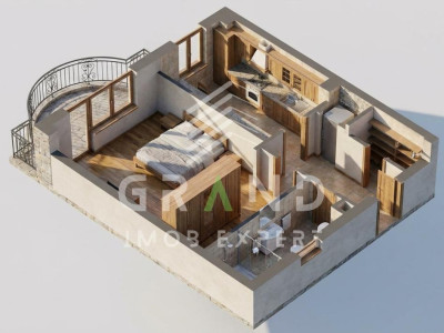 1 cameră | Mărăști–BRD | Bld.21 Decembrie | 39 mp | balcon | Etaj 5/8
