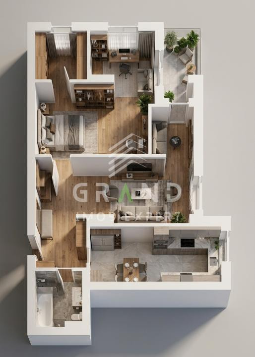 2 CAMERE | BALCON | PARCARE SUBTERANĂ | FLOREȘTI–zona EROILOR/CENTRALĂ