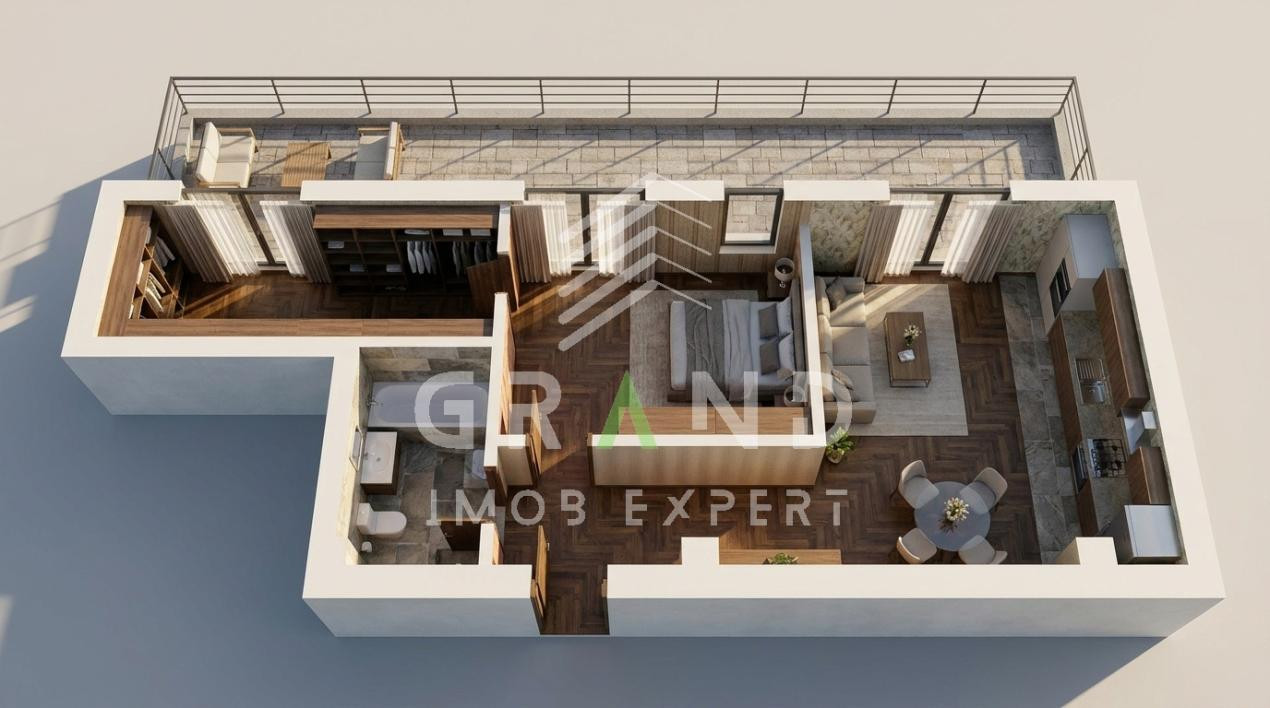 Ap 2 camere+dressing+terasă 25 mp | Parcare subterană | Dâmbul Rotund 