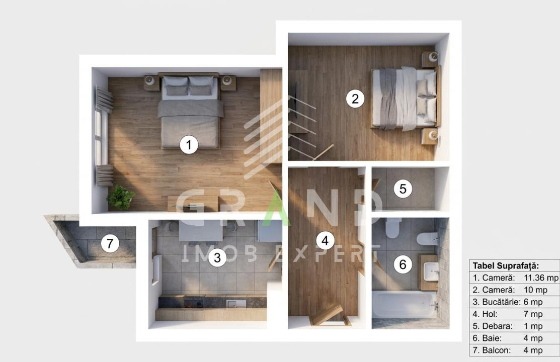 2 camere decomandate | Etaj intermediar | Zona accesibila | Manastur Clabucet