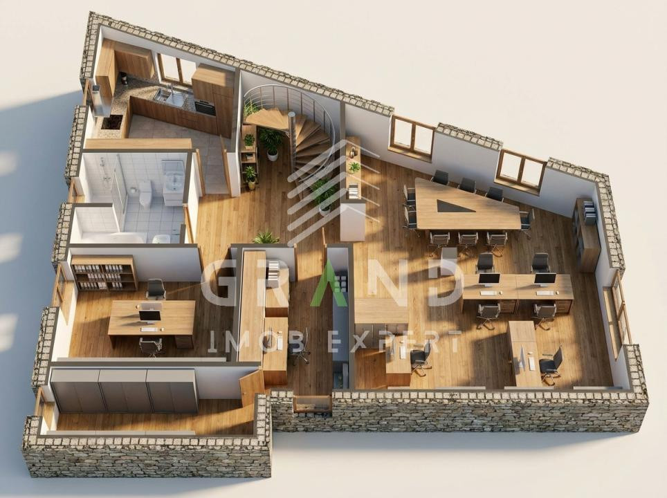 Spații administrative/birouri+posibil locuință | 271 mp | Iris–Piața 1 Mai 