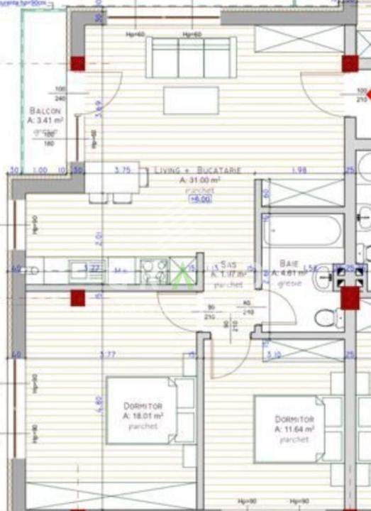 Apartament MODERN cu 3 camere 67mp | balcon| zona Teilor