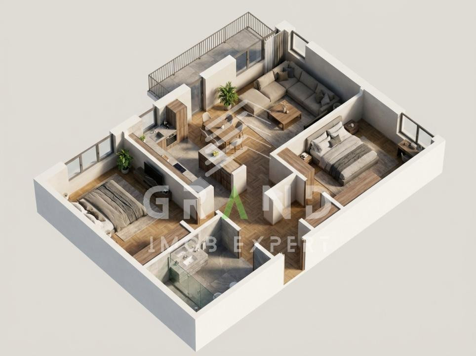 ACASĂ LA MARGINEA PĂDURII | 3 Camere | BALCON | Donath Park/Capat Grigorescu