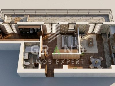 Ap 2 camere+dressing+terasă 25 mp | Parcare subterană | Dâmbul Rotund 
