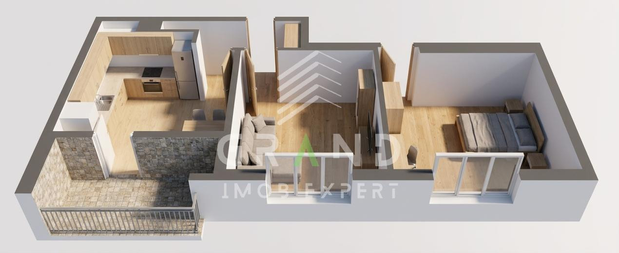 2 Camere | Etaj 1 | Balcon | Centrală Proprie | Mărăști – Expo Transilvania