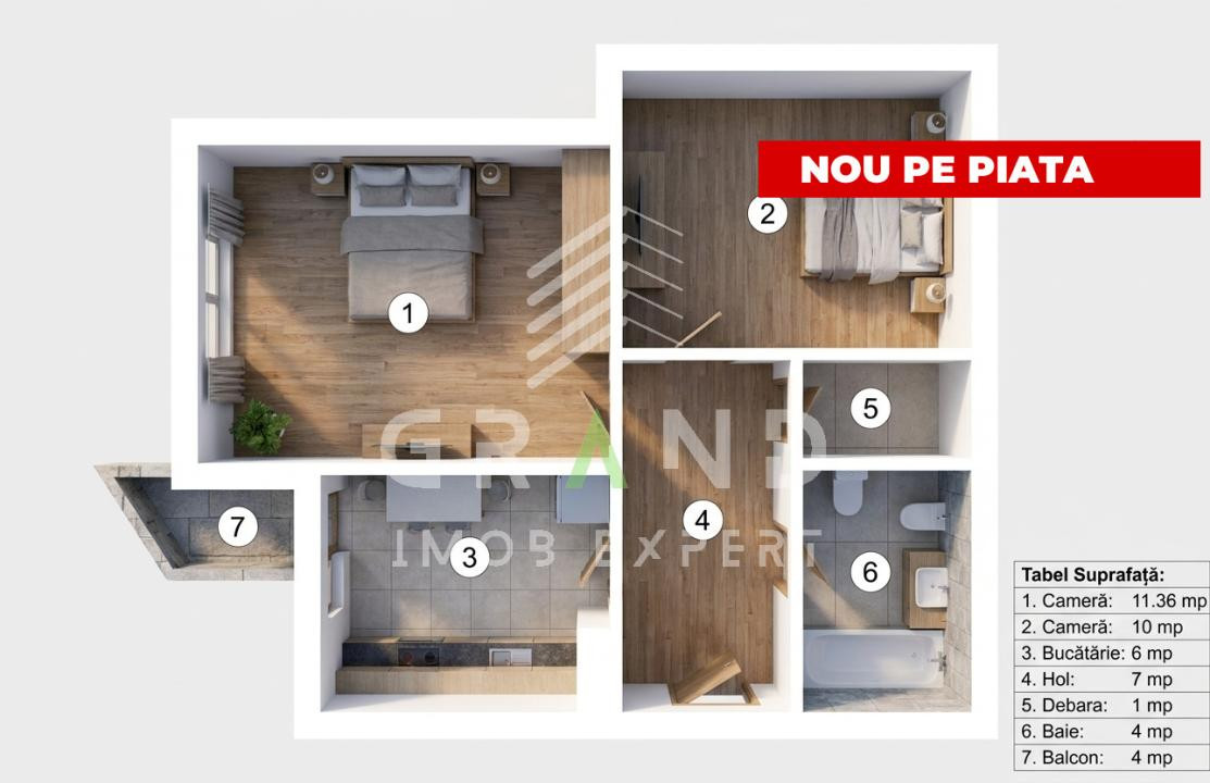 2 camere decomandate | Etaj intermediar | Zona accesibila | Manastur Clabucet