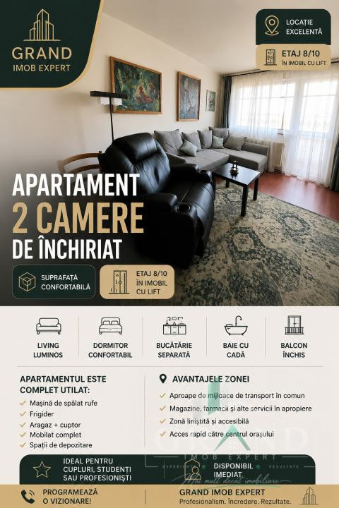 Apartament 2 Camere | 50 MP | Balcon | Grigorescu/Profi