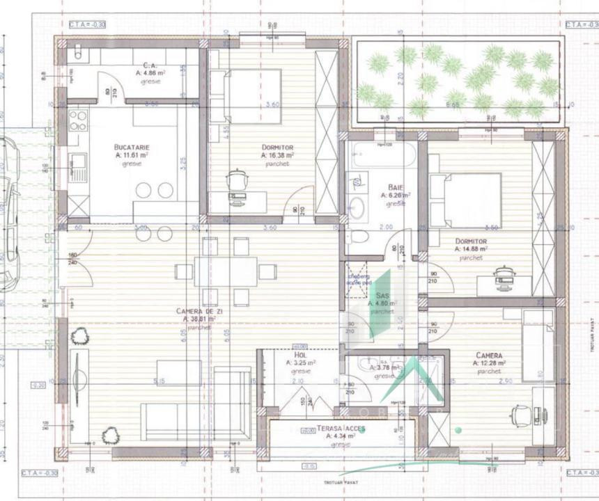 CASA MODERNA DE VANZARE IN TURENI | 147 MP | TEREN 805 MP | UTILITATI COMPLETE