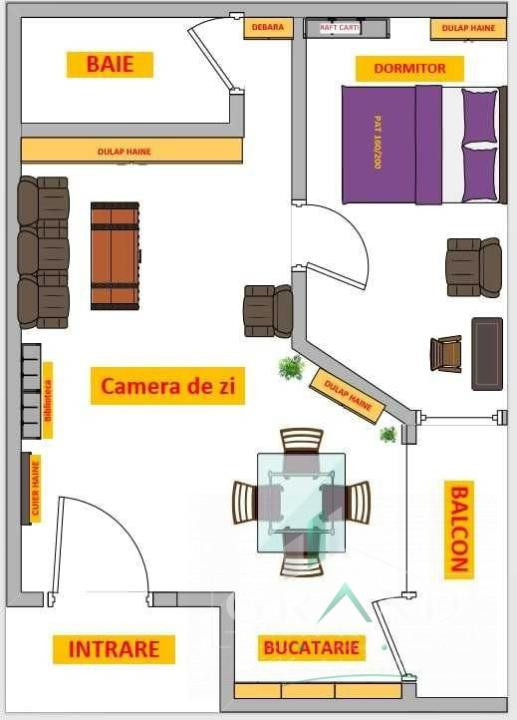 2 camere | 62 mp | Balcon 9 mp | Mărăști–Str. București | Lângă blocul Farmec
