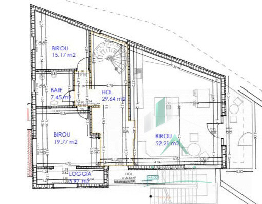 Spații administrative/birouri+posibil locuință | 271 mp | Iris–Piața 1 Mai 