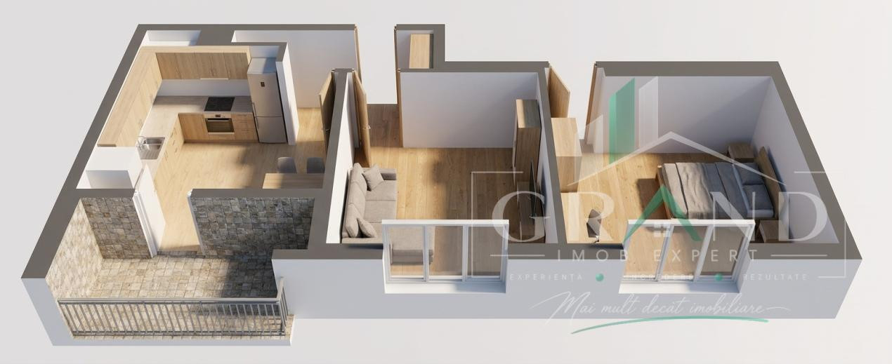 2 Camere | Etaj 1 | Balcon | Centrală Proprie | Mărăști – Expo Transilvania