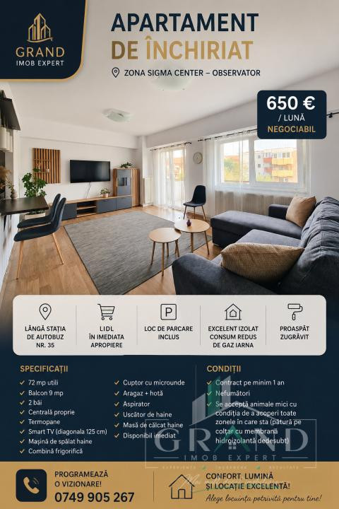 Apartament 3 Camere | Renovat | Balcon 9 MP | Parcare | Petfriendly | Zorilor