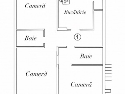 3 camere decomandat | 2 bai | 70 mp | Mărăști/BRD/The Office/Lidl