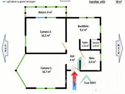 Apartament in vila | 2 camere | Decomandat | Parcare | Curte | Bulgaria/Ira